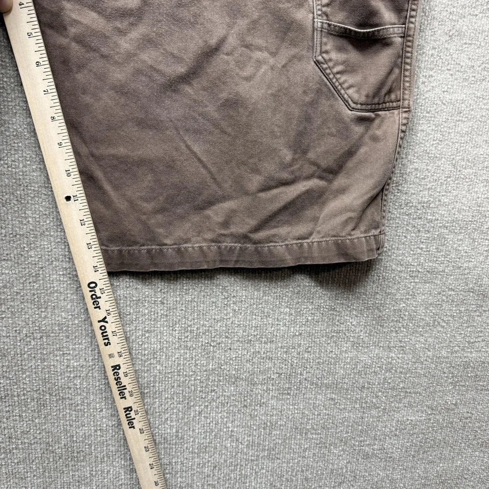 FUBU The Collection Cargo Shorts Mens 46‎ Brown Canvas Utility Big Tall Relaxed